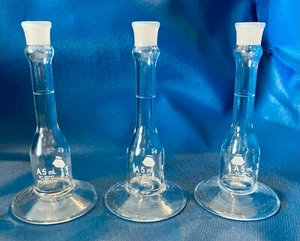 *LOTE de 3* matraz micro volumétrico Kimble KIMAX 28017A 5 ml, clase A, base ancha - Imagen 1 de 9