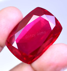 Natural Blood Red Ruby 83.10 Ct Cushion Certified Rare Gigantic Loose Gemstone