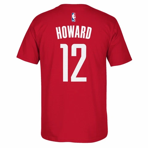 Dwight Howard Houston Rockets NBA Adidas Red Player Name & Number Jersey T-Shirt Cover