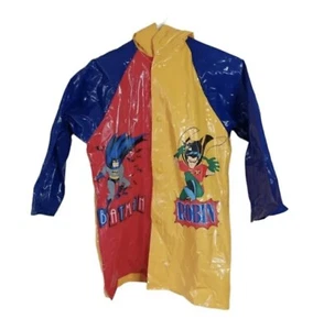 Vintage 1997 DC Comics Batman and Robin Kids Rain Jacket Size L 8/10 Rare Sealed - Picture 1 of 7