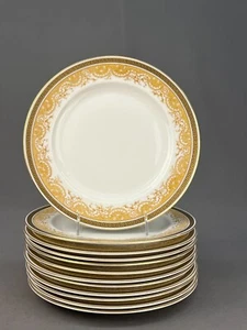 12 Royal Bayreuth Chantilly Greek Key Gold/Gilt 10" Dinner Plate; Mint - Picture 1 of 11