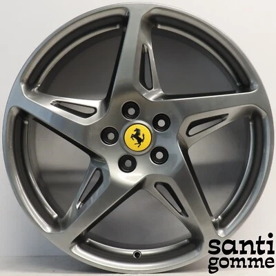 4 CERCHI IN LEGA 20 " FERRARI 458 RIVERNICIATI ORIGINALI ANTRACITE 282332 282333 - Immagine 1 di 4
