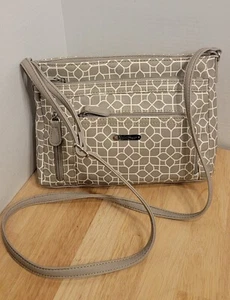 Multi Sac Multi Compartment Summerville Geo Print Grey Crossbody Bag Purse NWT - Picture 1 of 7