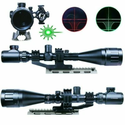 Mira para rifle de caza 6-24X50 AOEG con mira láser verde y montaje en riel PEPR Foto 1 de 4