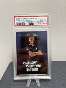 2021 Parkside NWSL Premier Promising Prospects Purple Trinity Rodman PSA 10 /500