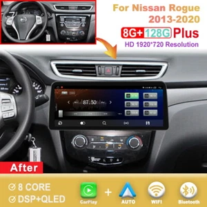 12.3 inch Screen Android Car Radio For Nissan Rogue 2013-2020 Carplay Multimedia - Picture 1 of 7
