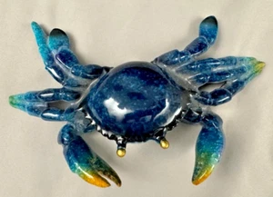 Blue Crab Resin Tabletop Figurine 8" x 5" x 1 3/4" Purchased in Maryland - Picture 1 of 3