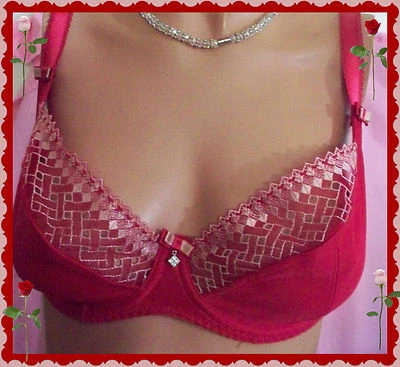 $72  32D US Curvy Kate Gia CK2101 Red Balconnet Bra unlined unpad UW 32DD UK - Image 1 of 4