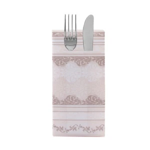 Besteckserviette Marius in Braun aus Linclass® Airlaid 40 x 40 cm, 12 Stück - Bild 1 von 3