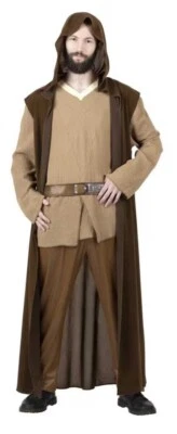 Jazwares Star Wars Obi-Wan Kenobi Adult Costume - Large 32-34 Hooded Jedi Robe - Image 1 of 3