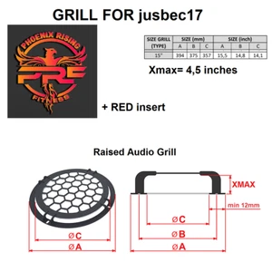 Custom 15" grill Phoenix for jusbec17 - Picture 1 of 2