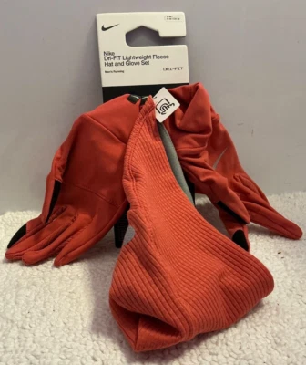 Conjunto de gorro y guantes para correr Nike Dri Fit para hombre S/M Adobe/Plateado Nuevo con etiquetas Foto 1 de 4