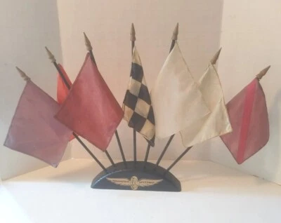 Rare 1950's Indianapolis 500 Motor Speedway Souvenir Flag Signal Display  - Изображение 1 из 4