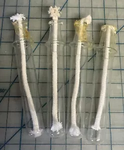 4 stoppini lampada olio con camera tubo vetro 4,5” per inserto zucche ceramica artigianale - Foto 1 di 4