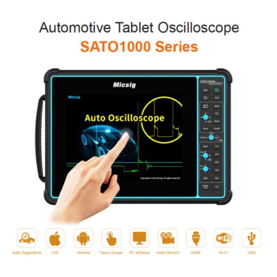Automotive Tablet Micsig Digital Oscilloscope SATO1004 4Ch Touch-P 100MHz 1GSa/s - Image 1 of 4