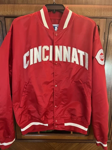 Vintage Starter MLB Cincinnati Reds ButtonUp Satin Stadium Jacket Size Men's XXL Cover
