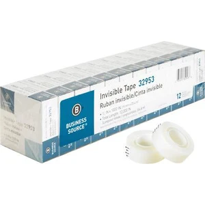 Premium Invisible Tape 0.75 Inch x 28 Yards Clear Adhesive 12 Pack - Picture 1 of 6