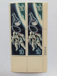 5¢ 1967 US Accomplishments In Space Plate Block - Picture 1 of 2