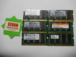 1.5GB (6X256MB) PC2700 DDR Laptop Memory RAM Mixed Brands - Picture 1 of 2