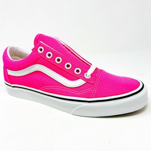 pink sole vans