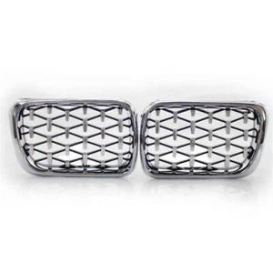 Chrome Front Grill Kidney Grille For BMW 3 Series E36 M3 1997 1998 1999 Pair BE - Picture 1 of 9