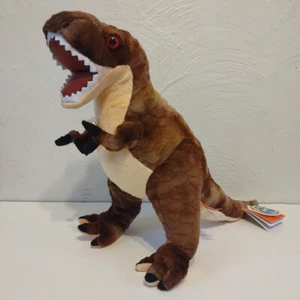 Wild Republic Brown T-Rex Dinosaur 12" x 18" Plush Animal REALISTIC ST LOUIS ZOO - Picture 1 of 13