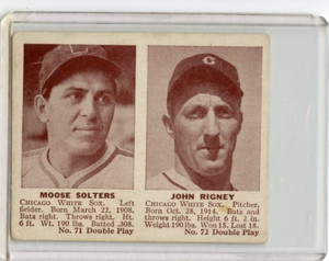 1941 Double Play Moose Solters/ John Rigney Chicago White Sox #71/72 🚀😳💥 VG