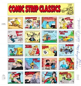 Comic Strip Classics Scott #3000 Brenda Starr Stamp Sheet Signed by Dale Messick - Picture 1 of 2