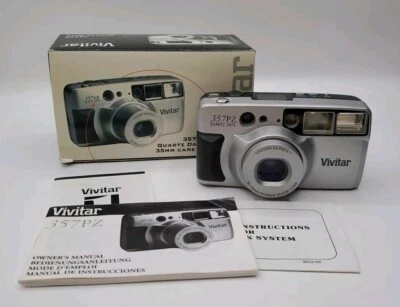 Vivitar 357PZ Quartz Date 35mm Point & Shoot 35mm Film Camera - Tested - Image 1 of 4
