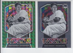 2021 Panini Mosaic (2) Robin Roberts Vintage Base + Green Prizm Phillies #V6 - Picture 1 of 2