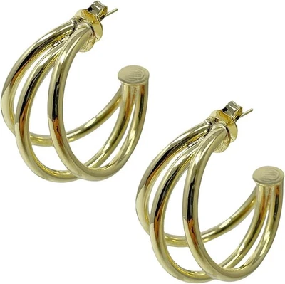 Sheila Fajl Claire Triple Hoop Post Earrings in Polished 18k Gold Plated NEW - Image 1 of 4