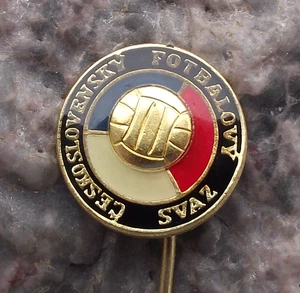 Vintage Czech Czechoslovakia Football Association Members Ball Logo Pin Badge - Picture 1 of 2