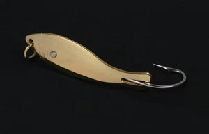 Nungesser 20G-1 00 Shad Spoon 1/12 oz 1/0 Fishing Hook Gold - Picture 1 of 1
