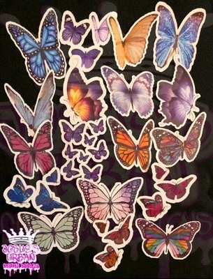18 pcs Stickers: Butterfly  Glossy Stickers - Image 1 of 2