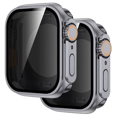 2 Pack For Apple Watch Series 11 10 9 8 7 6 SE 42/44/45/46mm Case+ Privacy Glass - Image 1 of 4