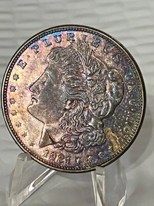 1921 D MORGAN DOLLAR! GORGEOUS  TONING   Nice # A6F - Picture 1 of 2