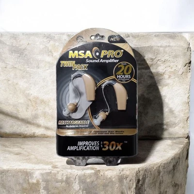 Amplificador de sonido MSA Pro Twin Pack BEIGE RECARGABLE  Foto 1 de 2