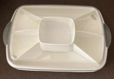 PAMPERED CHEF Chillzanne Egg Veggie Rectangle Server Tray #2781 Holiday Party - Image 1 of 4