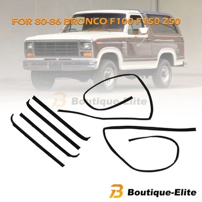 Window Sweep & Run Channel Weatherstrip Seals Kit For 80-86 Bronco F100 F150 250 Foto 1 de 4