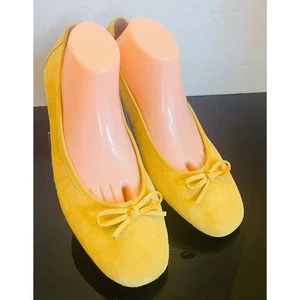 Born Brin Ballet Plano, Cuero Amarillo, Mujer Talla 11 M Ballet Pisos NUEVO - Imagen 1 de 11