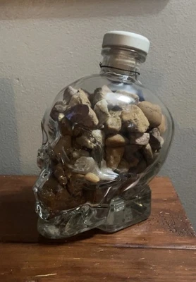 Botella de vodka con cabeza de cristal calavera 750 ml corcho original Dan Akroyd Creek Rocks Foto 1 de 2