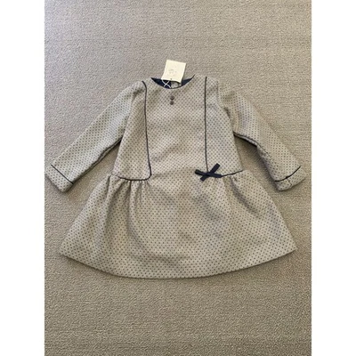 Vestido Martina Charlotte Niñas 4Y Gris Y Azul Marino Cintura Caída Foto 1 de 4