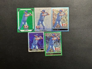 GEORGE BRETT 2025 LEAF NSCC 15TH ANNIVERSARY SPARKLE BASE 3/6 * MINI SPARKLE 1/7 - Picture 1 of 1