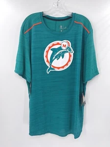 MIAMI DOLPHINS TEAM ISSUED PLAYER THROWBACK LOGO AQUA DRI-FIT SHIRT BRAND NEW ! - Picture 1 of 4