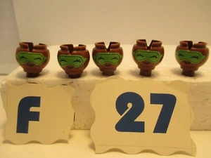 Playmobil Build Your Own Unique Figure SET F 27 = 5 IDENTICAL BROWN/BLACK FACES - Picture 1 of 4