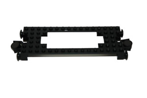 Lego 4.5V Railway TRAIN Waggon Base Plate 16x6 Magnets BLACK