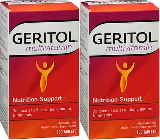 Geritol Multi-Vitamin Nutritional Supplements - 100 Tablets, Pack of 2