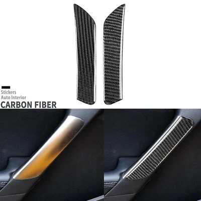 Cubierta de manija de puerta interior de fibra de carbono real para Hyundai Genesis Coupé 2013-16 Foto 1 de 4