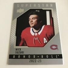 NHL Card,Nick Suzuki,Honor Roll,UD1 2022-23,Canadiens