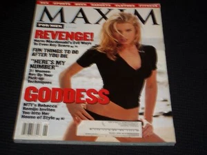 1998 JUNE MAXIM MAGAZINE - REBECCA ROMIJN MEN'S ISSUE - L 9265 - Picture 1 of 2